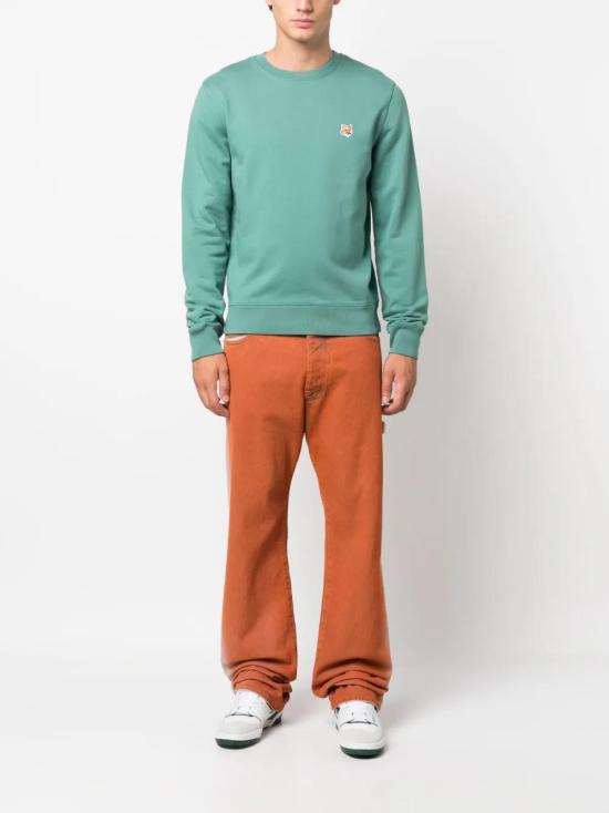  메종키츠네 긴팔 티셔츠 LM00301KM0001 teal - MAISON KITSUNE