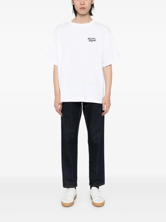  메종키츠네 반팔 티셔츠 OM00123KJ0119M186 white - MAISON KITSUNE