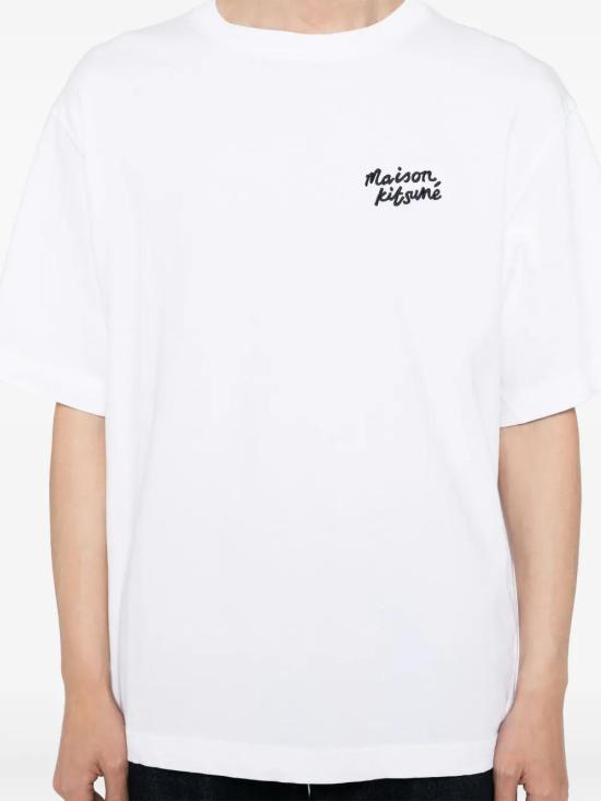  메종키츠네 반팔 티셔츠 OM00123KJ0119M186 white - MAISON KITSUNE