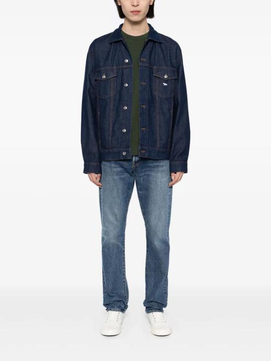  메종키츠네 데님 자켓 NM02111WW0081P470 indigo - MAISON KITSUNE