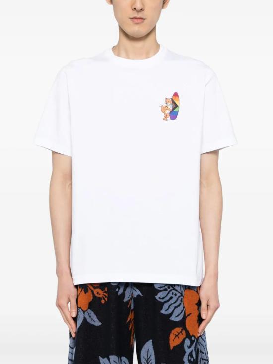  메종키츠네 반팔 티셔츠 SPPRMM00101P100 white - MAISON KITSUNE