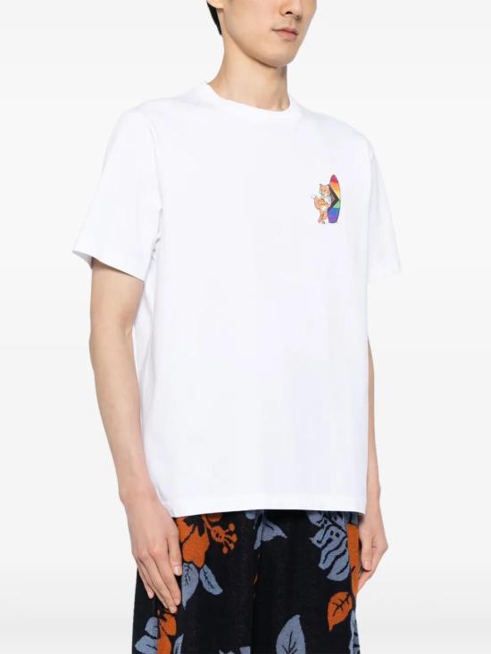  메종키츠네 반팔 티셔츠 SPPRMM00101P100 white - MAISON KITSUNE