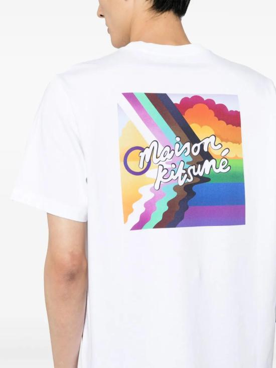  메종키츠네 반팔 티셔츠 SPPRMM00101P100 white - MAISON KITSUNE