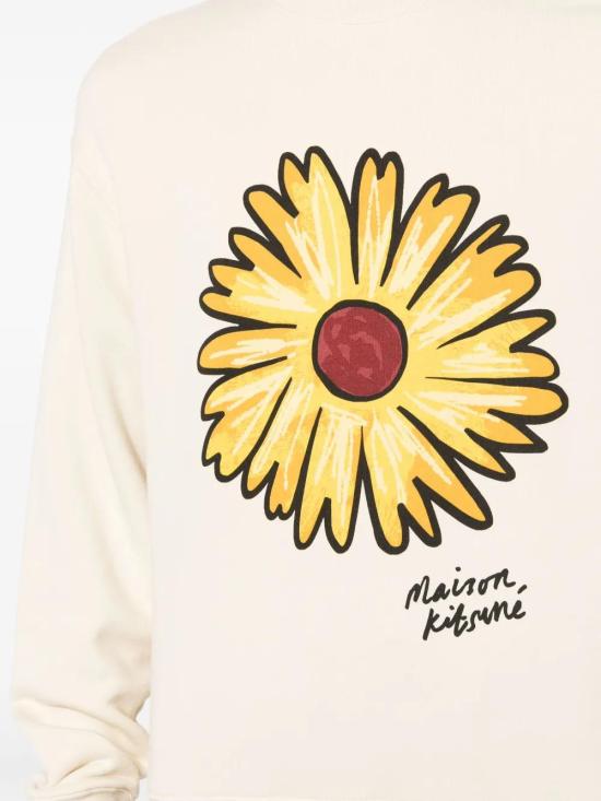  메종키츠네 긴팔 티셔츠 MM00317KM0321P205 beige - MAISON KITSUNE