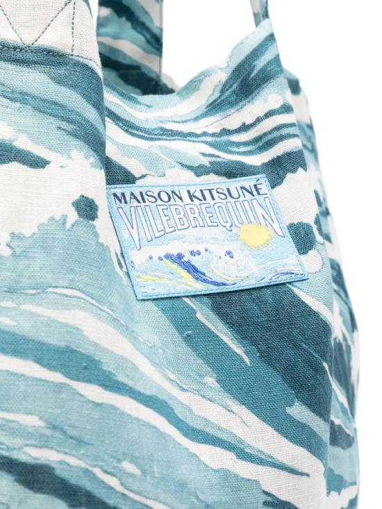  메종키츠네 토트백 BLDZAU21O433 navy - MAISON KITSUNE