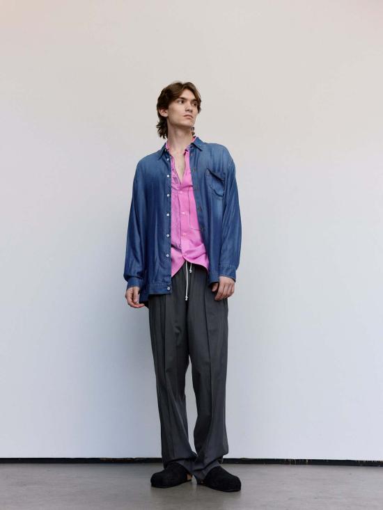  마리아노 데님 셔츠 Magliano 인디고 오피치나 피자마 - MAGLIANO