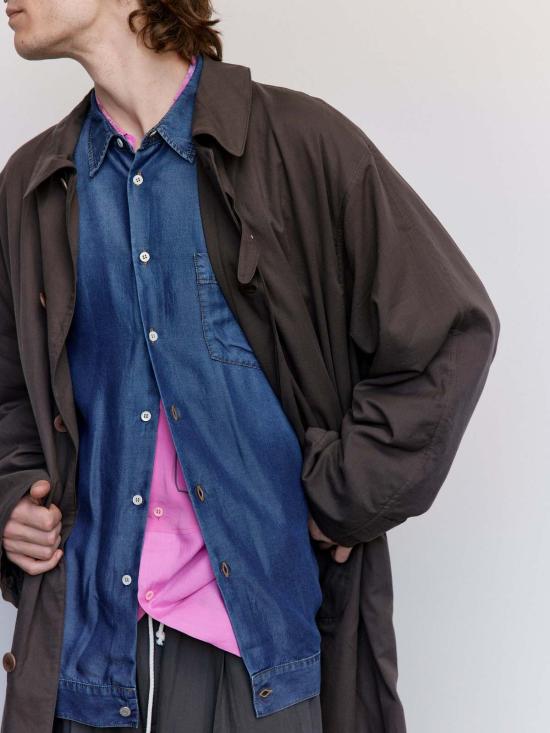  마리아노 데님 셔츠 Magliano 인디고 오피치나 피자마 - MAGLIANO