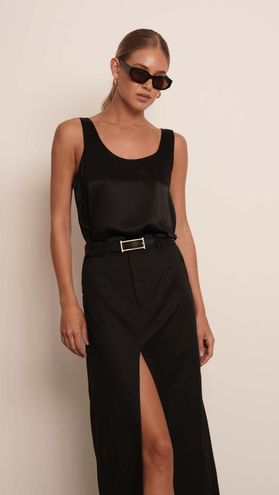  파렌테지 롱 스커트 안나 맥시 스커트 블랙 - PARENTEZI