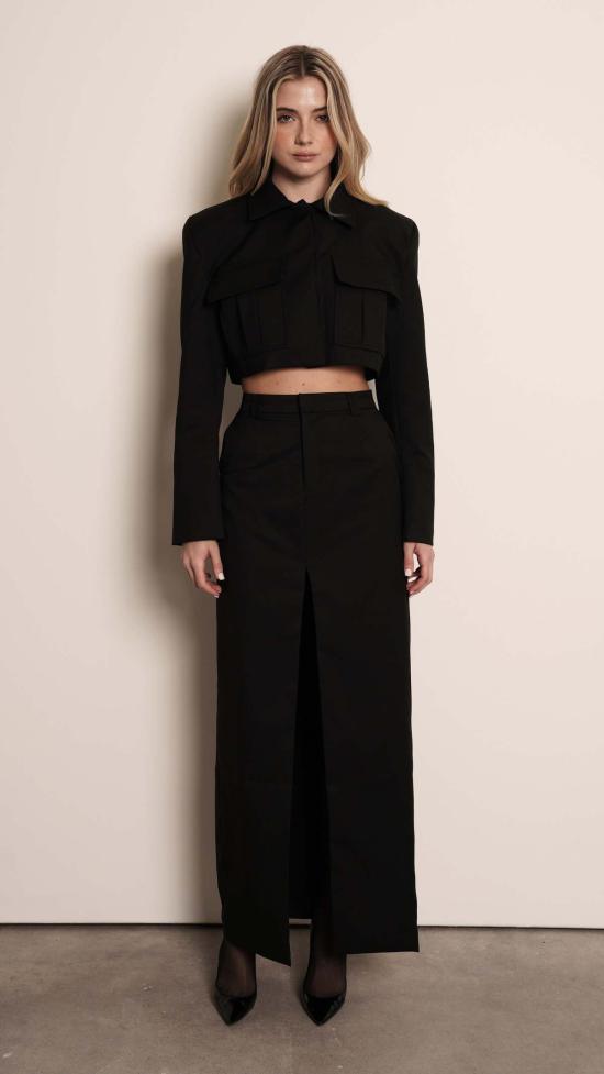  파렌테지 롱 스커트 안나 맥시 스커트 블랙 - PARENTEZI