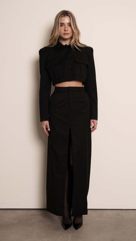  파렌테지 롱 스커트 안나 맥시 스커트 블랙 - PARENTEZI