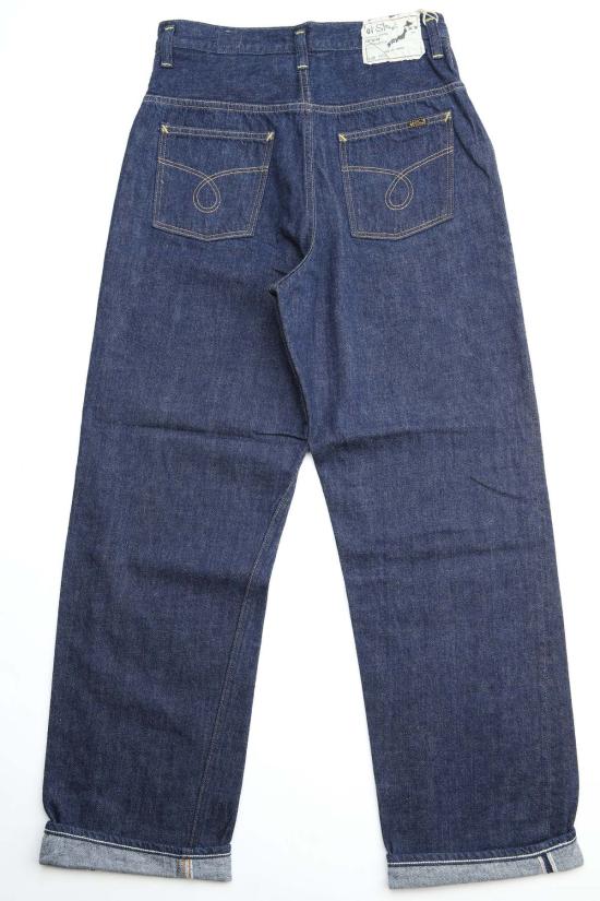  오어슬로우 데님 팬츠 Orslow Standard 하이웨이스트 셀비지 데님 원워시 - ORSLOW