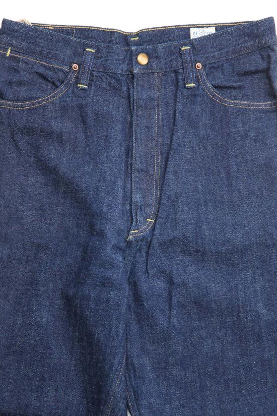  오어슬로우 데님 팬츠 Orslow Standard 하이웨이스트 셀비지 데님 원워시 - ORSLOW