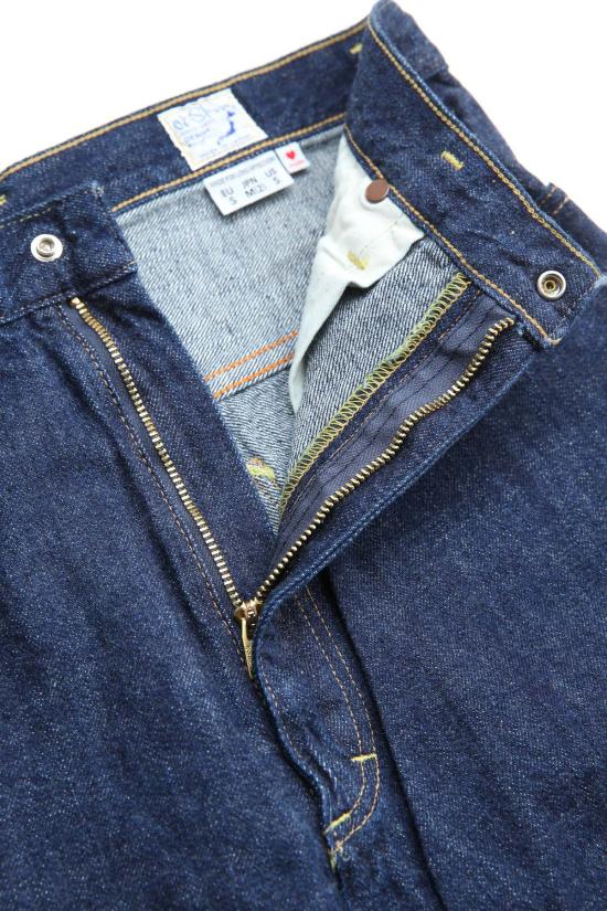  오어슬로우 데님 팬츠 Orslow Standard 하이웨이스트 셀비지 데님 원워시 - ORSLOW