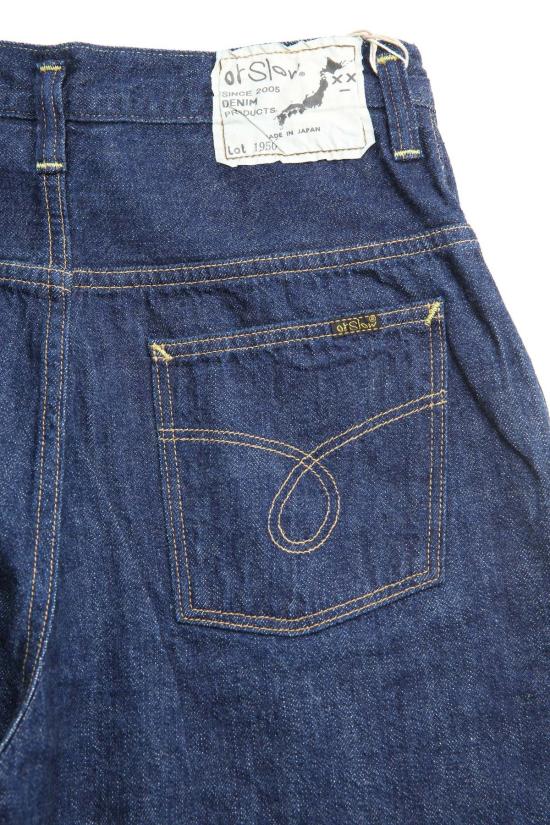  오어슬로우 데님 팬츠 Orslow Standard 하이웨이스트 셀비지 데님 원워시 - ORSLOW