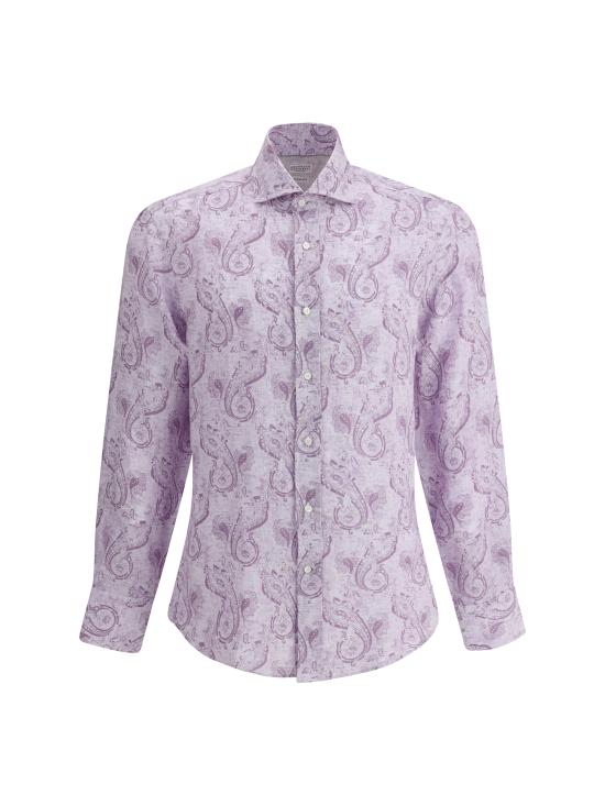 25SS 브루넬로 쿠치넬리 긴팔 셔츠 MM6881718 C002 PURPLE