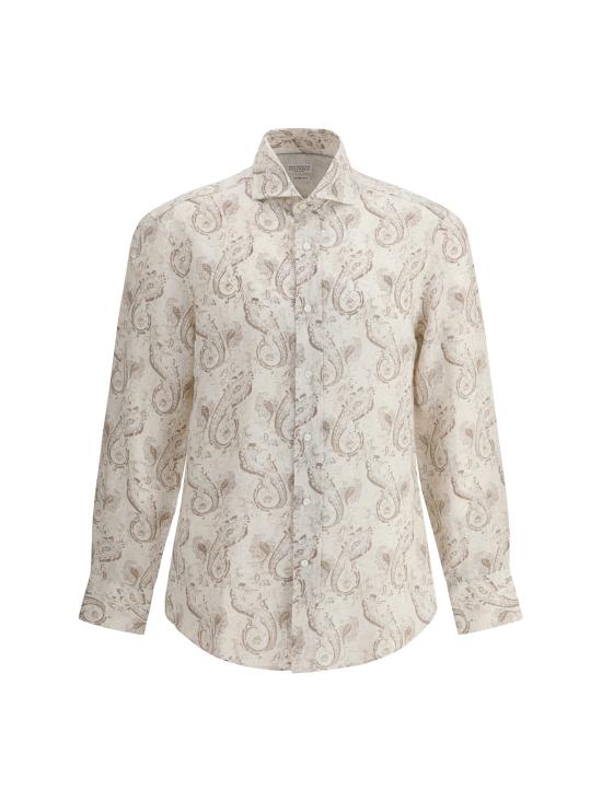 25SS 브루넬로 쿠치넬리 긴팔 셔츠 MM6881718 C001 BROWN