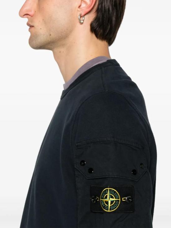  스톤 아일랜드 긴팔 티셔츠 811563920 navy - STONE ISLAND