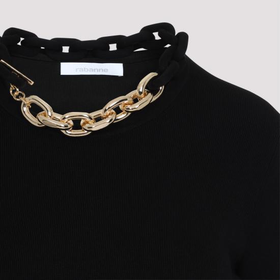 25SS 파코라반 숏 원피스 25PMRO066ML0308 P001 BLACK - PACO RABANNE