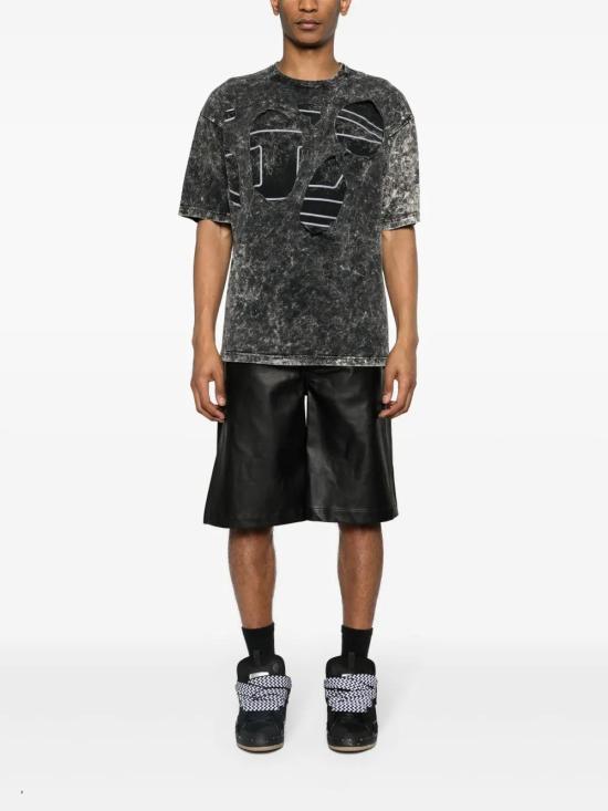  디젤 반팔 티셔츠 A136350DQAM black - DIESEL