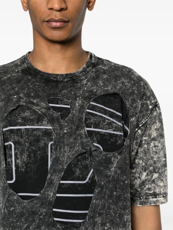  디젤 반팔 티셔츠 A136350DQAM black - DIESEL