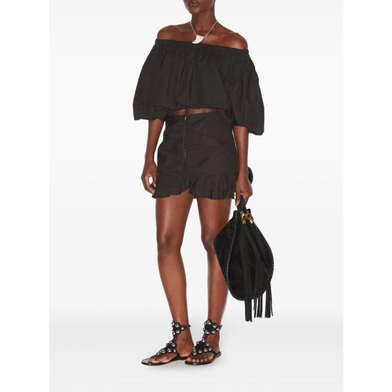 25SS 이자벨마랑에뚜왈 숏 스커트 C1J06E JU0301FA 01BK BLACK - ISABEL MARANT ETOILE