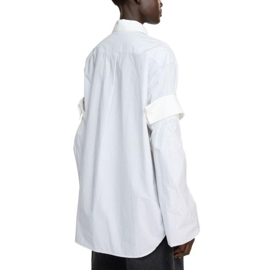 25SS 아크네 스튜디오 셔츠 AC0727 OL WH WHITE GREEN - ACNE STUDIOS