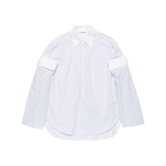 25SS 아크네 스튜디오 셔츠 AC0727 OL WH WHITE GREEN