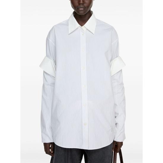 25SS 아크네 스튜디오 셔츠 AC0727 OL WH WHITE GREEN - ACNE STUDIOS