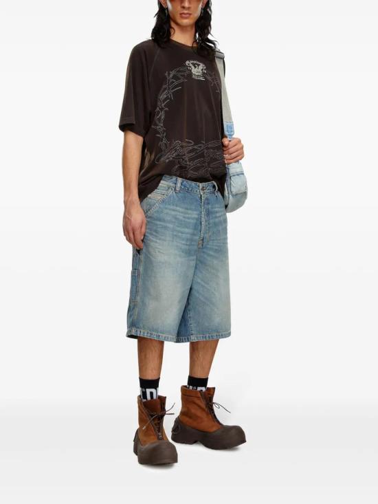  디젤 데님 숏팬츠 A1407209J83 sky - DIESEL