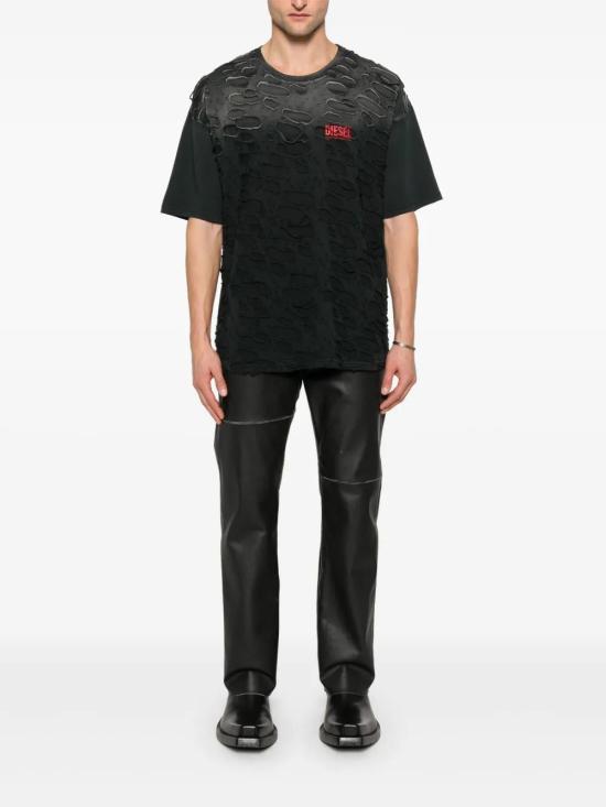  디젤 반팔 티셔츠 A176470SLBS black - DIESEL