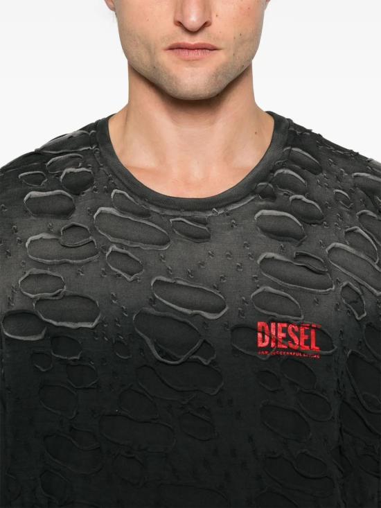  디젤 반팔 티셔츠 A176470SLBS black - DIESEL