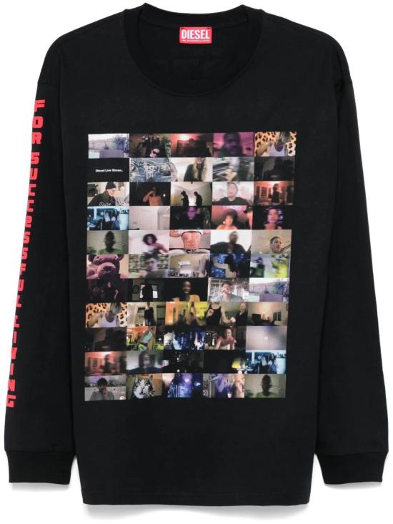  디젤 긴팔 티셔츠 A164910AKAK black