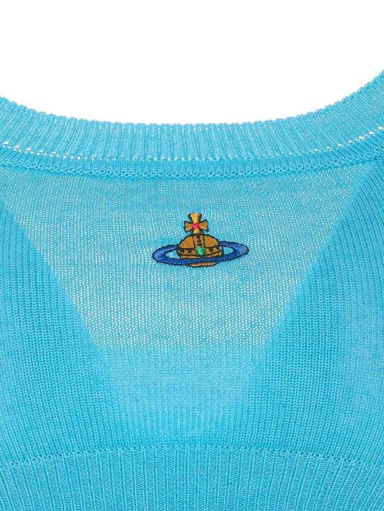  비비안웨스트우드 민소매 티셔츠 1803003ZY001VL402 Blue - VIVIENNE WESTWOOD