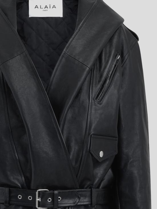 25SS 알라이아 자켓 AA9V0428L008A 995NOIRALAIA NOIR ALAIA - ALAIA