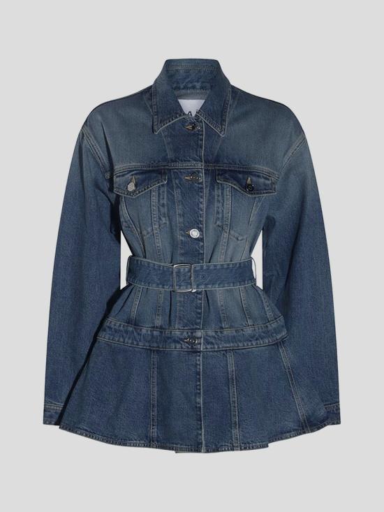 25SS 알라이아 자켓 AA9V0422T536A 525BLEUVINTAGE BLEU VINTAGE