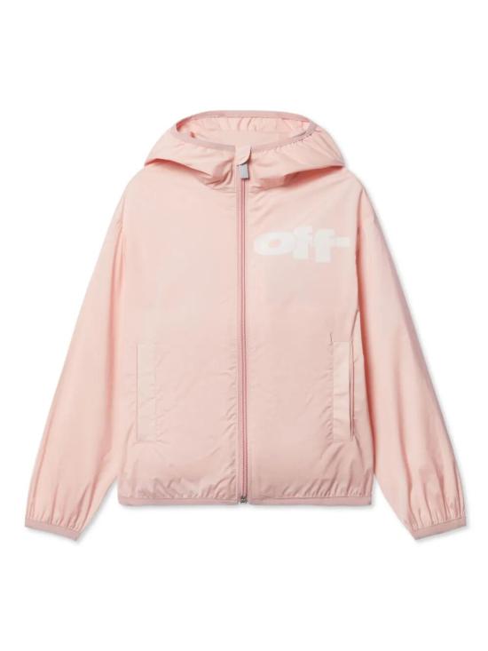 25SS [키즈] 오프화이트 캐주얼 자켓 OGEB004S25FAB001 3001 PINK WHITE