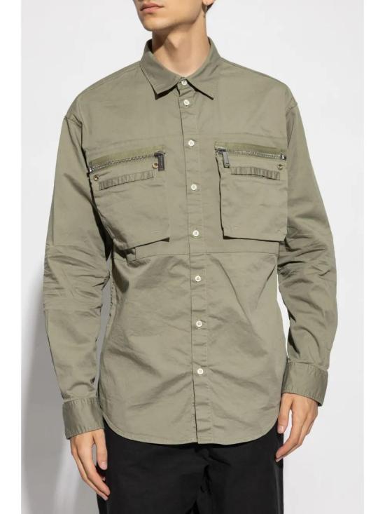  디스퀘어드2 긴팔 셔츠 S74DM0841S35175 olive green - DSQUARED2