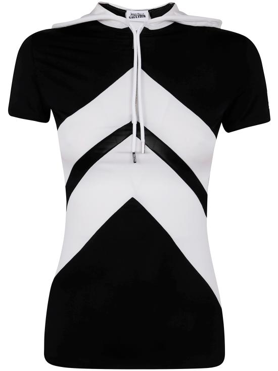 25SS 장 폴 고티에 반팔 티셔츠 25 33 F TS109P J084 0001 0001 BLACK WHITE