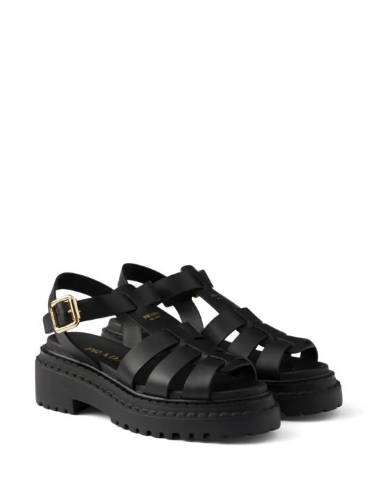 25SS 프라다 레더 피셔맨 샌 1X923NF055 7V6 F0002 NERO - PRADA