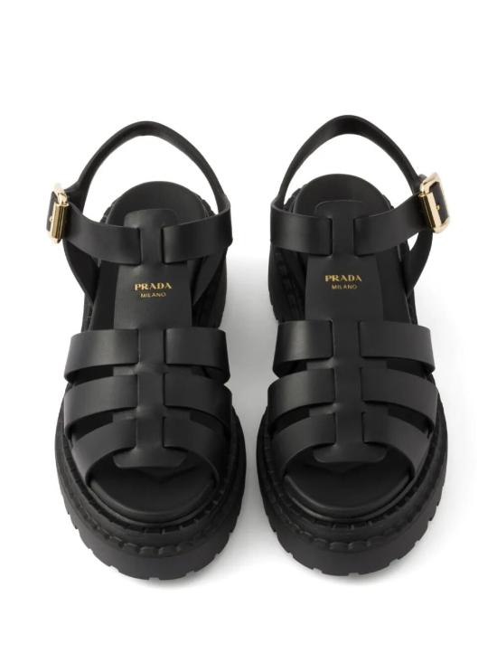 25SS 프라다 레더 피셔맨 샌 1X923NF055 7V6 F0002 NERO - PRADA