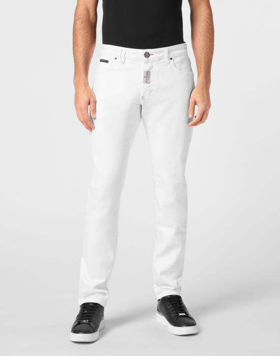 25SS 필립 플레인 데님 팬츠 MDT4096 PDE004N 01W White dream - PHILIPP PLEIN