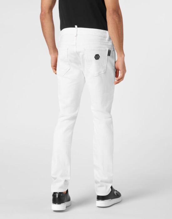 25SS 필립 플레인 데님 팬츠 MDT4096 PDE004N 01W White dream - PHILIPP PLEIN