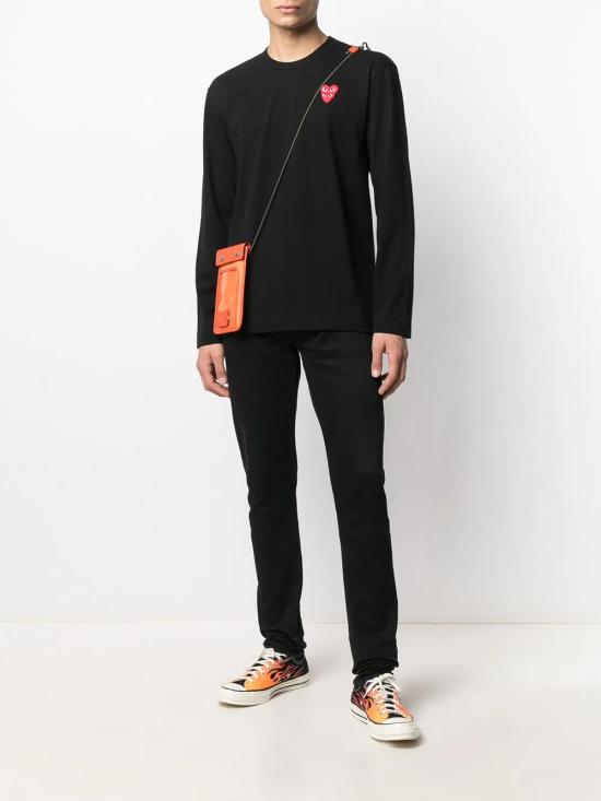  꼼데가르송 긴팔 티셔츠 P1T292 black - COMME DES GARCONS