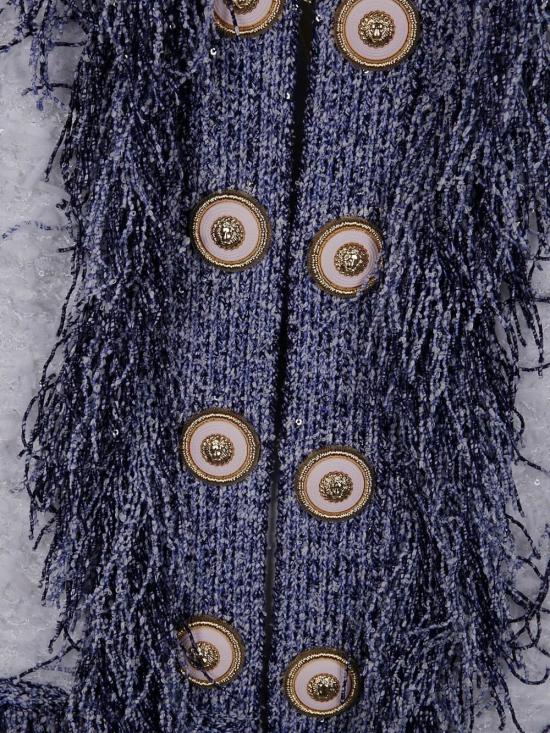 25SS 발망 수트 자켓 EF1SK049KH97 GEH WHITE BLUE JEANS - BALMAIN