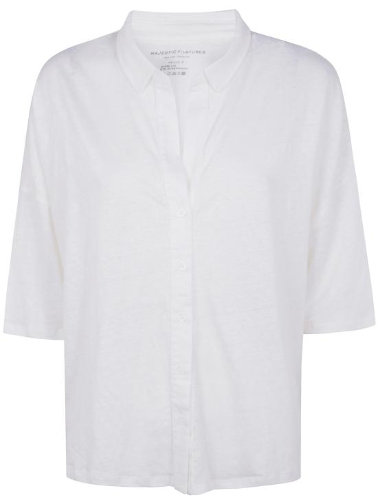 25SS 마제스틱필라쳐 셔츠 E25M011 FCH065 001 WHITE - MAJESTIC FILATURES