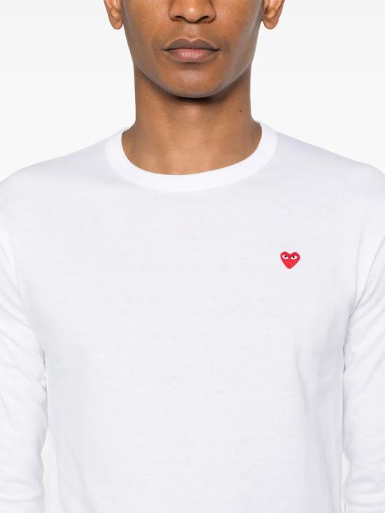 꼼데가르송 긴팔 티셔츠 AXT308051 white - COMME DES GARCONS