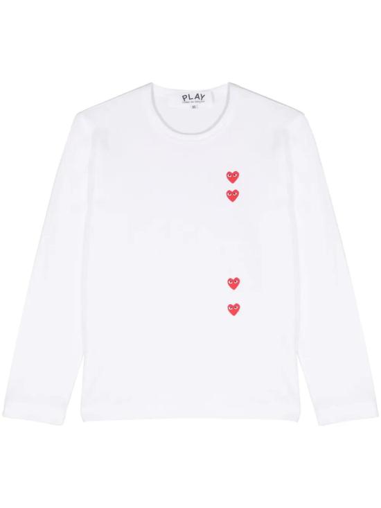  꼼데가르송 긴팔 티셔츠 AXT339051 white