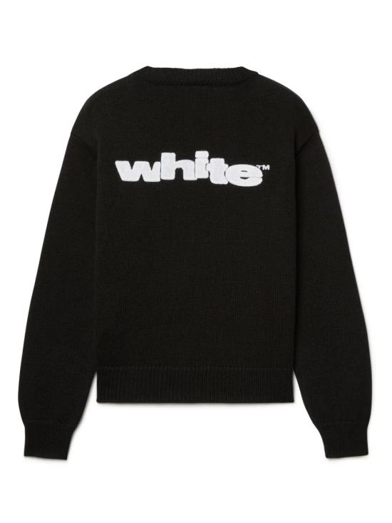 25SS [키즈] 오프화이트 탑 OBHE001S25KNI002 1001 BLACK WHITE - OFF WHITE