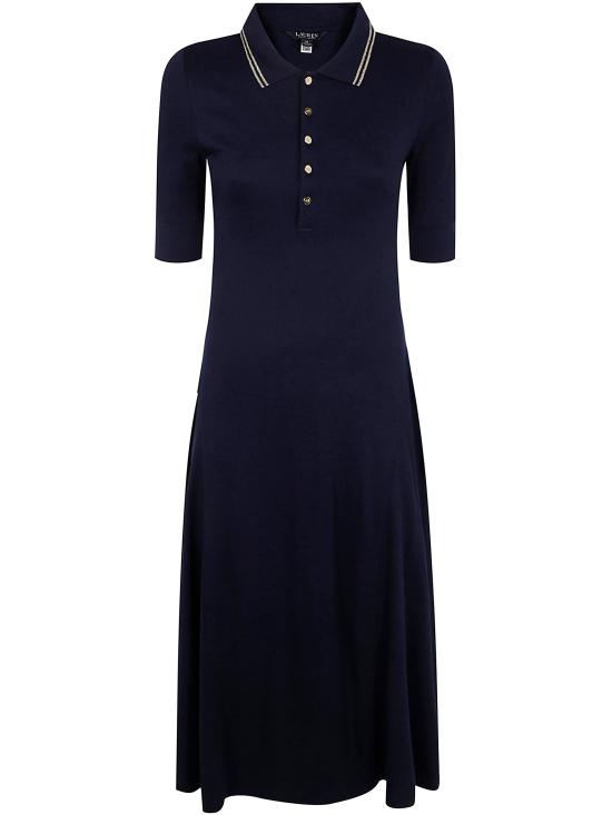 25SS 랄프 로렌 미디 원피스 200957638 001 NAVY RELIC GOLD