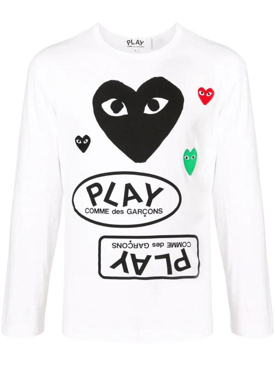  꼼데가르송 긴팔 티셔츠 P1T286 white